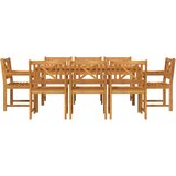  Vrtni set za objed 9 kom. 8-sjedala Smeđa Čvrsto drvo akacije 180 x 90 x 74 cm | Shoptok.si