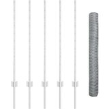 Ograjni koli 10 pcs U-Channel 100 cm Galvanizirano jeklo, Šesterokotna ograja 1x10 m Galvanizirano jeklo | Shoptok.si