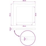  Pravokutni stolni vrh 40 x 40 x 3,5 cm Četvrtasti Bijela | shoptok.hr
