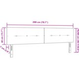  LED Uzglavlje s dugmadi bež 100 cm tkanina | shoptok.hr