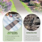  Sklopiva vrtna staza od HDPE-a 242 x 55 cm, vodootporna daska, siva | shoptok.hr
