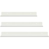 Lebdeća polica Zidne 3 pcs Bijeli 40 x 9 x 2,5 cm Čelik | shoptok.hr