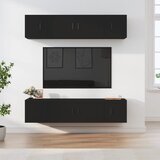  6-dijelni set TV ormarića crni od konstruiranog drva | shoptok.hr