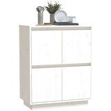  Komoda bijela 60 x 34 x 75 cm od masivne borovine | shoptok.hr