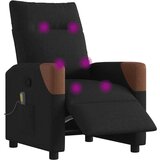 vidaXL Električni masažni naslanjač črno blago | Shoptok.si
