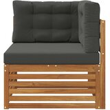  Vanjska kutna sofa Čvrsto drvo akacije Prirodna | Eponuda.ba