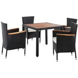 Ambia Garden vrtna garnitura jeklo krem barve, črna, barve akacije | Shoptok.si