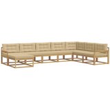  Set vanjskih sofa 8 kom. Bijela i bež 406 x 247,5 x 73 cm | shoptok.hr
