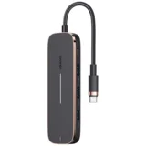 ADAPTER HUB 3XUSB + USB-C + HDMI ČRNO ČRN ZA PRENOSNIK, (21980891)