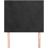  Uzglavlje Crno 90x5x118/128 cm Baršunasto | shoptok.hr
