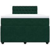 Box spring krevet s madracem tamnozeleni 120x200 cm baršunasti | shoptok.hr