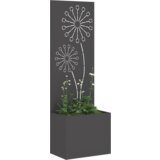 vidaXL Vrtni Sadič s Dekorativnom Pločom Crna 50 x 140 cm | shoptok.hr