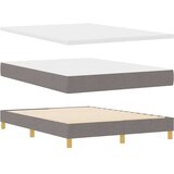  LED Box Spring Krevet Sivo-smeđa 140 x 190 cm tkanina | shoptok.hr