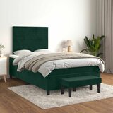Box spring krevet s madracem tamnozeleni 120x200 cm baršunasti Cijene