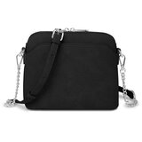 Vuch Crossbody torba Mini Fossy Suede Black, 17 x 20 cm Slike