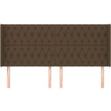  Vzglavje z ušesi temno rjavo 183x16x118/128 cm blago, (20932081) | Shoptok.si