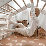 MeowBaby Trokut od ružičastog/prirodnog borovog drva 112x61x94 cm Montessori - | shoptok.hr