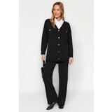 Trendyol Black Buttoned Cardigan-Pants Sweater Top-Upper Set Cene