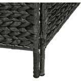 vidaXL Sobna pregrada s 4 panela crna 154 x 160 cm od vodenog zumbula | shoptok.hr