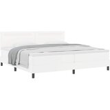 Krevet s opruga kutije Bijelo 200 x 200 cm Umjetna koža | Eponuda.com