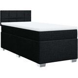 vidaXL Box spring postelja z vzmetnico črna 90x200 cm blago | Shoptok.si