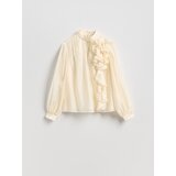 Reserved - Bluza s 3D aplikacijom - krem | shoptok.hr
