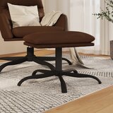 vidaXL stolček za noge rjav 45x29,5x39 cm sijoče umetno usnje Cene