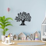 Wallity Zidna dekoracija Monumental Tree 19, 58x70 cm, 1.5 cm, Crna Cene