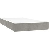  Box spring postelja z vzmetnico svetlo siva 200x200 cm žamet, (20788895) | Shoptok.si