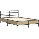  Okvir za krevet boja hrasta 120x190cm konstruirano drvo i metal | shoptok.hr