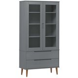 Vitrina MOLDE siva 90 x 35 x 175 cm od masivne borovine | shoptok.hr