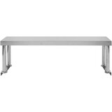 vidaXL Kuhinjska delovna miza s polico 120x60x120 cm nerjaveče jeklo | Shoptok.si