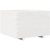 vidaXL Vrtno cvetlično korito belo 70x70x49,5 cm trdna borovina, (21317207) Cene