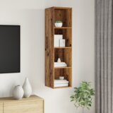 vidaXL TV omarica s polico Star les 37 x 37 x 142.5 cm Konstruiran les Cene