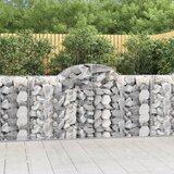 vidaXL Lučne gabionske košare 14kom 200x50x100/120cm pocinčano željezo | shoptok.hr
