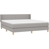  Box spring postelja z vzmetnico svetlo siva 180x200 cm blago, (20789994) | Shoptok.si