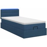  Krevet od pjene s madracem i LED-om Plava 90 x 190 cm Tkanina - Plava 90 x 190 cm Dizajn linija | shoptok.hr