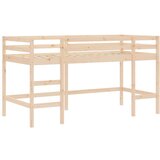  Dječji krevet na kat i zavjese crno-bijeli 80 x 200 cm borovina | shoptok.hr
