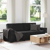  Trosjed Kauč Crni 220x78x84 cm Baršun | shoptok.hr
