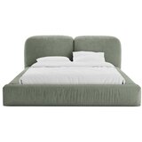 Micadoni Zeleni tapecirani bračni krevet s prostorom za odlaganje s podnicom 180x200 cm Martina – | shoptok.hr