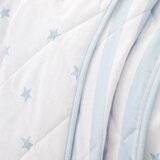Bianca Belo/modro bombažno prešito otroško pregrinjalo 135x190 cm Mini Star & Stripes – | Shoptok.si