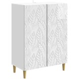 vidaXL Postol Bijela visokog sjaja 66 x 34 5 x 90 cm Konstruirano drvo - Visoko sjajno bijela | shoptok.hr