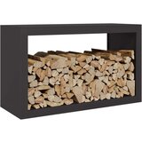 vidaXL Stojalo za drva črno 100x40x60 cm jeklo | Shoptok.si