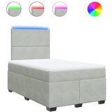  The Living Store Box spring postelja z vzmetnico svetlo siva 120x190 cm žamet - Box Spring Postelja, (21490348) | Shoptok.si