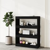Ormarić za knjige / sobna pregrada crni 80x30x103 cm drveni | shoptok.hr