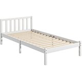  Okvir za jednokrevetni krevet uzglavlje i letvičasta podnica 26 cm prostora ispod kreveta borovina 208x96x70 cm bijela Cijene