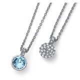 Oliver Weber ženski Double Aqua Lančić Sa Swarovski Plavim Kristalom | ePonuda.com