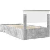  Okvir za krevet s uzglavljem Betonski sivi 100 x 200 cm | shoptok.hr
