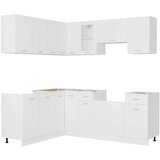  11-dijelni set kuhinjskih ormarića bijeli od iverice | shoptok.hr