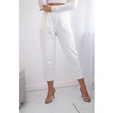 Kesi New Punto Pants Pants with Chain Ecru Cene